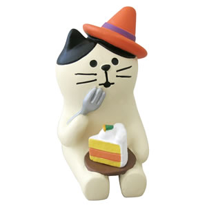 デコレ（DECOLE）コンコンブル かぼちゃケーキ猫【ハロウィン/置物