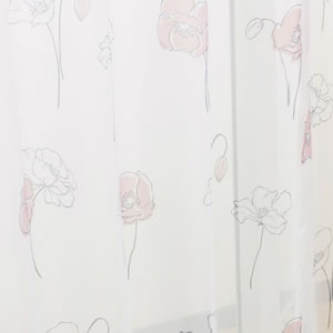 既製カーテン NCポピー 4枚セット【新生活/模様替え/インテリア】ピンクの詳細画像