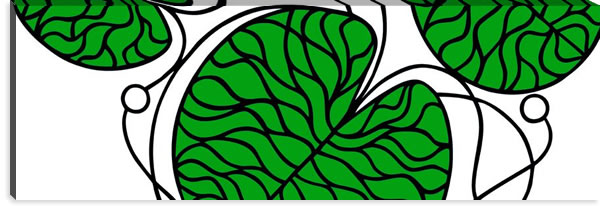 マリメッコ ファブリックパネル ボットナ（Bottna）450×1350×30mm【北欧雑貨/北欧生地】グリーンの画像