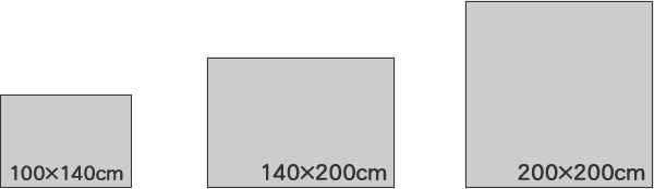 スミノエのラグマット サンフラワー【おしゃれ/北欧インテリア】の各サイズ比較画像