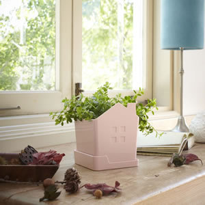 プランターカバー ハウス【観葉植物】ピンクの使用画像